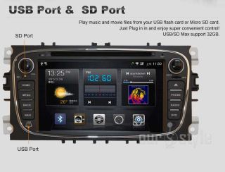2 Core 7" Car Android 4 1 DVD GPS for Ford Mondeo Focus s Max Galaxy Capacitive