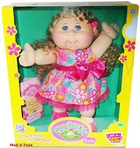 Cabbage Patch Kids 14" Doll Party Girl with Curly Blonde Hair Blue Eyes
