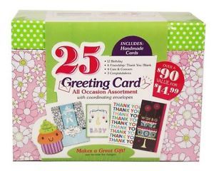 Paper Magic 25 All Occasion Handmade Greeting Card Assortment in Keepsake Box