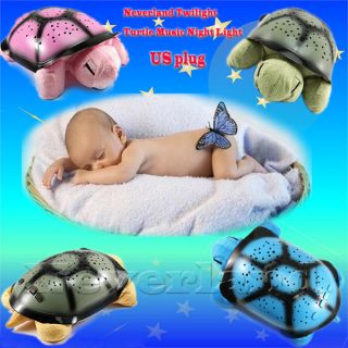 LED Sleeping Music Star Turtle Night Light Kid Baby Toy ★great Gift★ US Plug