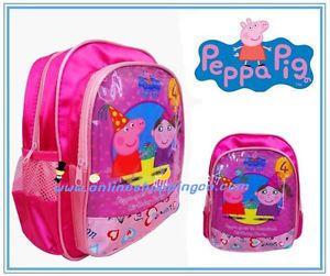 Peppa Pig Plush Preschool School Backpack Shoulder Boys Kids Toy Bag