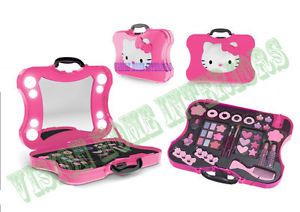 Hello Kitty Cosmetic Vanity Case Make Up Set 3 Kids Girls Play Toy x mas Gift