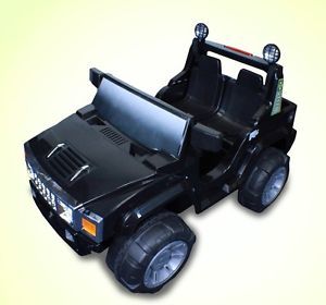 New 12V Battery Powered Kids Double Seat Ride on Toy Truck ATV Car 4 Wheel Black