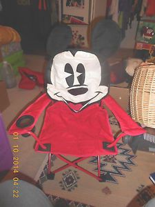 Cute Kids Disney Mickey Mouse Camping Beach Chair Fold N Go w Shoulder Strap Bag