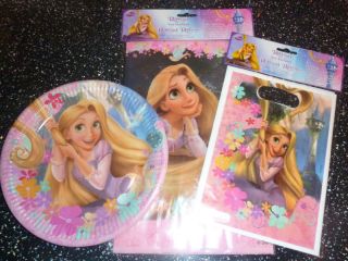 Disney Tangled Rapunzel Party Bags Plates Tablecloth
