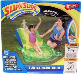 Wham O Slip 'N Slide Turtle Pool Splash Kiddie Inflatable Water Toy Spray New