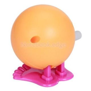 5X Wind Up Jumping Jump Smiling Face Walking Funny Toy Kids Party Favour Orange