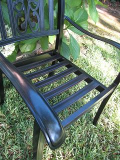 2 New Cast Aluminum Outdoor Patio Furniture Arm Chair A