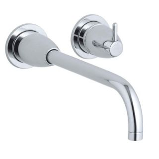 Kohler Falling Water Wall Mount Bathroom Faucet Trim Single Lever Handle and 10 1/4 Angular Spout, Requires Valve   T197