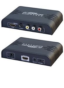 Analog RCA s Video Audio to Digital HDMI HDTV Converter with Extra HDMI Input