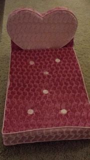Nice Build A Bear Pink Heart Valentine's Folding Hide Away Bed Chair Couch