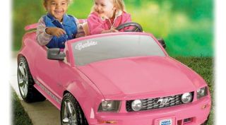 Power Wheels Barbie Mustang w Battery and Charger