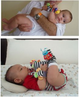 Infant Baby Kids Lamaze Wrist Watchs Foot Socks Rattles Hand Foot Finders Toys
