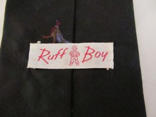 Ruff Boy Green Pheasant Bird Tie Necktie Vintage