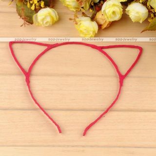 Chic Women Lady Girls Cat Ears Beads Alloy Headband Hair Band Photo Prop Party