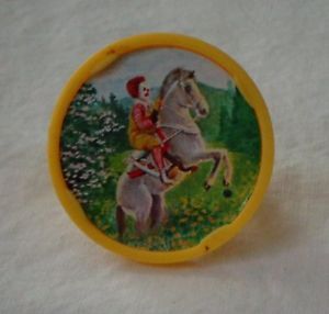 1979 Ronald McDonald Riding A Horse Plastic Ring Happy Meal Kids Toy Vintage