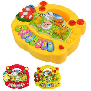 S0BZ New Useful Popular Baby Kid Animal Farm Piano Music Toy Developmental Hot
