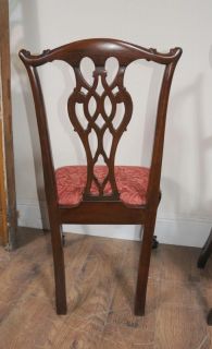 8 Chippendale Mahogany Dining Chairs Lions Head Chair
