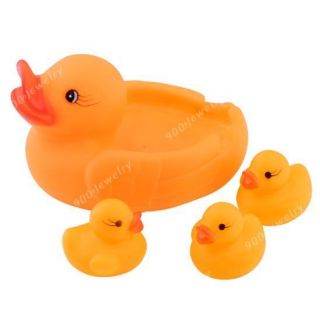 4pcs Rubber Ducky Ducks Bath Shower Squeaky Floating Toys Baby Chirldren Kids