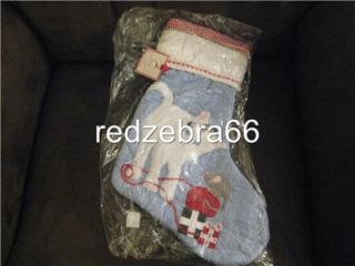 No Name Pottery Barn Kids 2010 Cat Quilted Christmas Stocking Brand New No Name