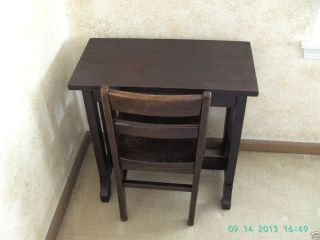 Vintage Oak Mission Antique Child's Desk Chair This Can Be Shipped If Desired