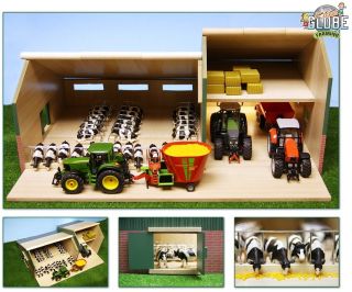 Wooden Model Toy Farm Stable Buildings Kids Globe 1 32 Wood Farmyard Toys