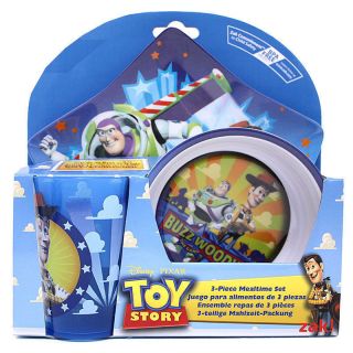 Dining Gift Set 5 PC Star Plate Bowl Cup Spoon Fork Toy Story Buzz Woody New