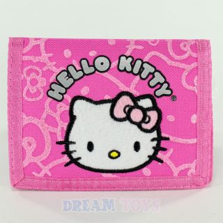 Sanrio Hello Kitty Pink Glitter Trifold Wallet Girls Kids