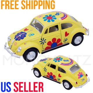 Classic VW Volkswagen Beetle 1 32 Die Cast Pull Back Car Toy Kids Gift Yellow