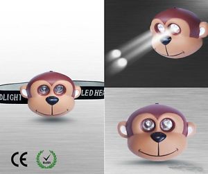 Christmas Gift Toy Decoration Monkey Animal Shaped Headlamp Headlight for Kids