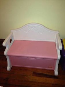 Little Tikes Victorian Pink Storage Bench Toybox Toy Box