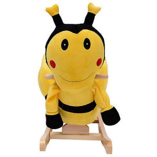 Qaba Baby Kids Toy Plush Rocking Horse Style Bumble Bee Theme Chair Seat Rocker