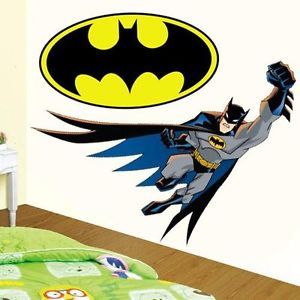 Huge Batman Logo Vinyl Decal Wall Sticker Video Gift for Baby Kids Toy CA
