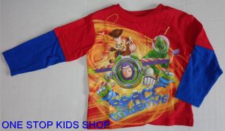 Toy Story Toddler Boys 2T 3T 4T Tee Shirt Top Buzz Woody Rex