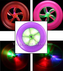 Colorful Spin LED Light Outdoor Toy Flying Saucer Disc Frisbee UFO 20M Fr Kids