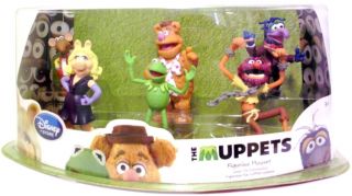Disney Muppets Kermit Miss Piggy Animal Gonzo Fozzy Rat Figurine Playset Toy New