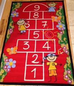 Childrens Kids Hopscotch Learning Fun Activity Numbers Game Rug Toy Area Rug Mat