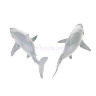 5X 2pcs Marine Animal Model Shark Model Kids Toy w Squeeze Horn PVC Material