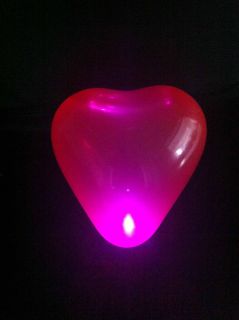 5 Pack Set Valentine's Gift for Her LED Light Up Heart Shaped Red Pink Balloons