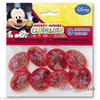 8 Mickey Mouse Clubhouse Spin Tops Disney Birthday Party Supplies Favors
