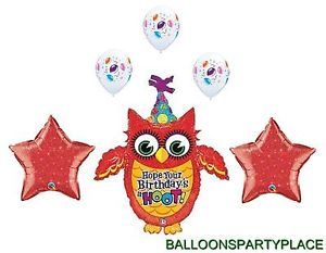 Hope Your Birthday Is A Hoot Owl Balloons Set Party Supplies Decorations Star