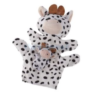 4X Milk Cow Hand Finger Puppet Preschool Kids Bed Stories Props Funny Play Toy