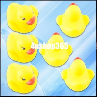 Baby Kids Shower Toys Cute Rubber Float Race Squeeze Squeaky Ducks Ducky Yellow