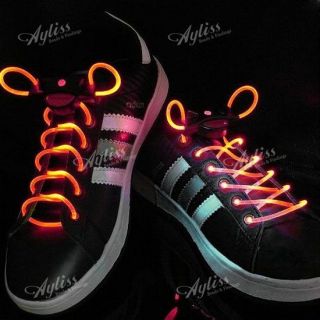 Cool LED Flash Lighting Shoelaces Disco Party Shoe Laces Skating Multi Color