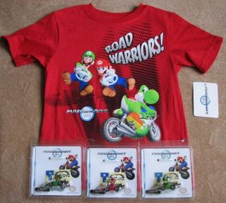 Nintendo Mario Kart Wii Game Red T Shirt Sz 4 Toy
