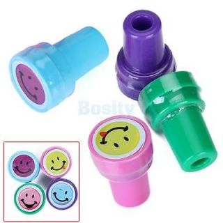 4pcs Self Ink Stampers Art Craft Stamps w Smiley Face Kids Party Favors Toy