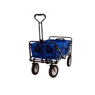 Kids Child Children Blue Collapsible Folding Utility Wagon Garden Shopping Cart