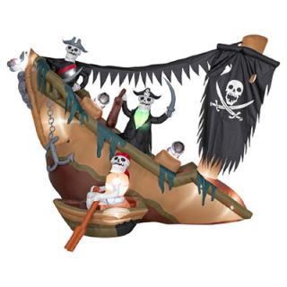 Gemmy Industries Airblown Skeleton Pirates Shipwreck