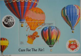 Vintage 1992 Lot of 2 Care Bear Postage Stamp Souvenir Sheets Tenderheart Friend
