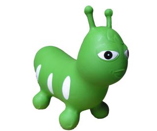 Happy Hopperz XL Green Caterpillar Inflatable Animal Space Hopper Ride on Toy BN